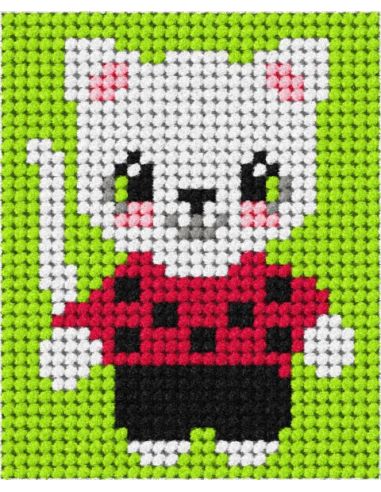 Kit telaio per bambini - Gattino con maglione
