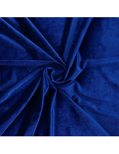 Tessuto velluto elasticizzato - Blu reale