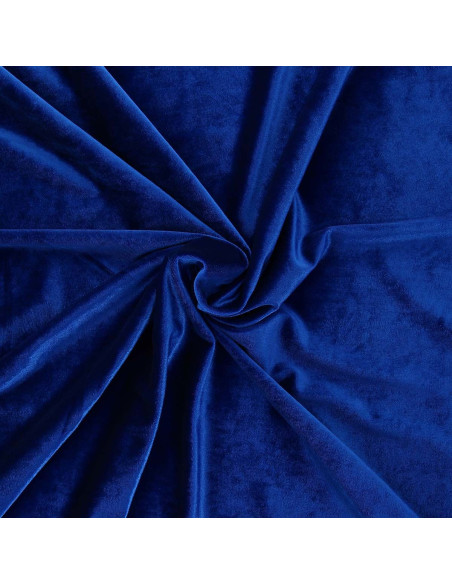 Tessuto velluto elasticizzato - Blu reale