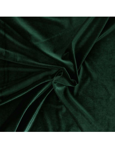 Tessuto velluto elasticizzato - Verde abete