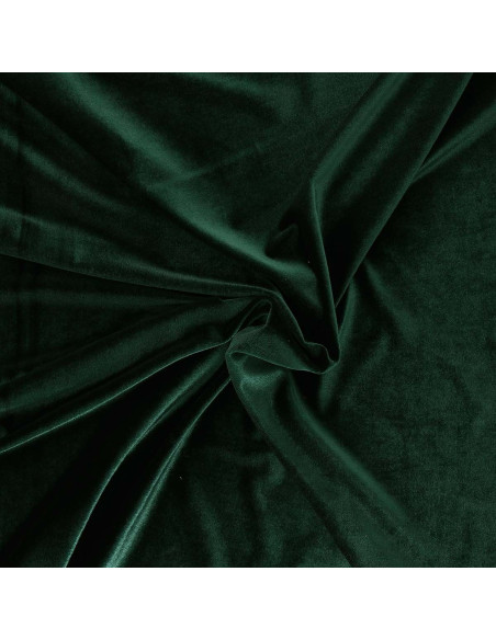 Tessuto velluto elasticizzato - Verde abete