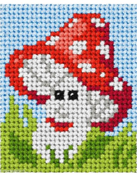 Kit telaio per bambini - Il fungo sorridente