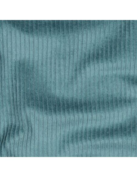Tessuto velluto a coste di cotone - Blu petrolio leggero