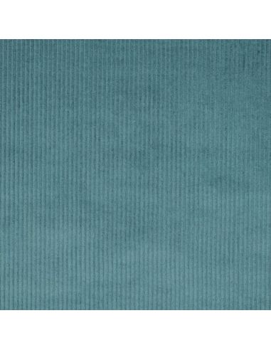 Tessuto velluto a coste di cotone - Blu petrolio leggero