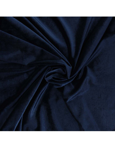Tessuto velluto elasticizzato - Blu marino