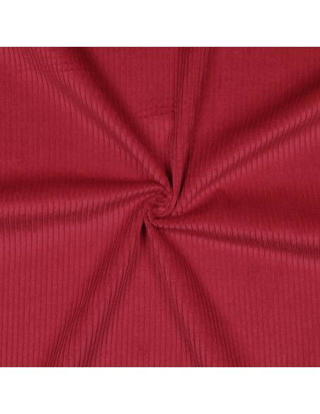 Tessuto velluto a coste di cotone - Rosso