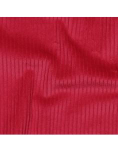 Tessuto velluto a coste di cotone - Rosso 2