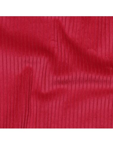 Tessuto velluto a coste di cotone - Rosso