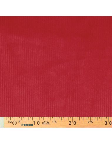 Tessuto velluto a coste di cotone - Rosso