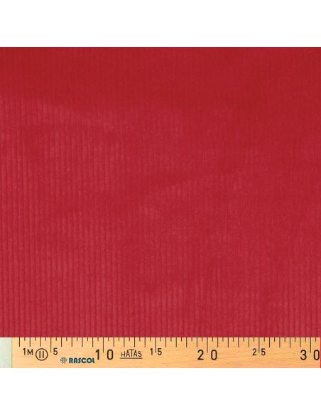 Tessuto velluto a coste di cotone - Rosso