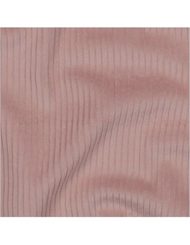 Tessuto velluto a coste di cotone - Rosa antico
