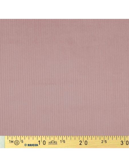 Tessuto velluto a coste di cotone - Rosa antico