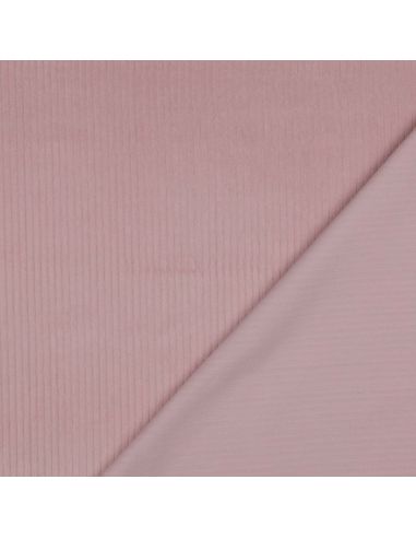 Tessuto velluto a coste di cotone - Rosa antico