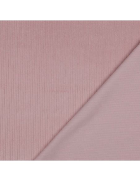 Tessuto velluto a coste di cotone - Rosa antico