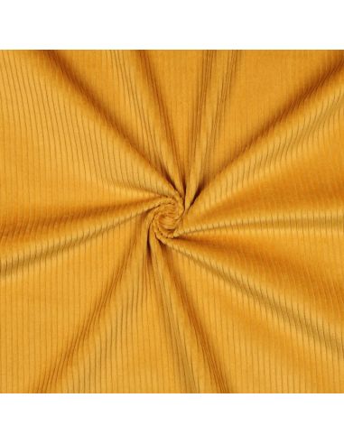 Tessuto velluto a coste di cotone - Giallo