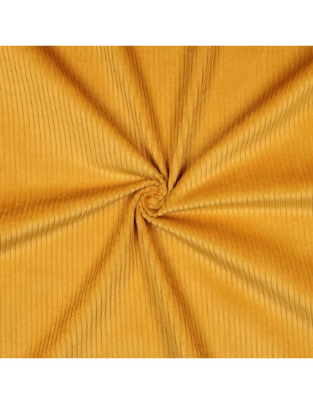 Tessuto velluto a coste di cotone - Giallo