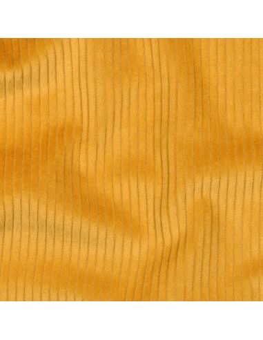 Tessuto velluto a coste di cotone - Giallo