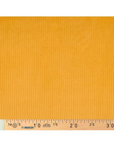 Tessuto velluto a coste di cotone - Giallo