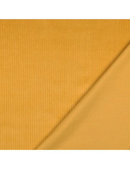 Tessuto velluto a coste di cotone - Giallo