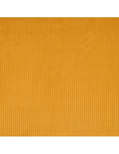Tessuto velluto a coste di cotone - Giallo