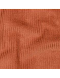Tessuto velluto a coste cotone - Terracotta 2