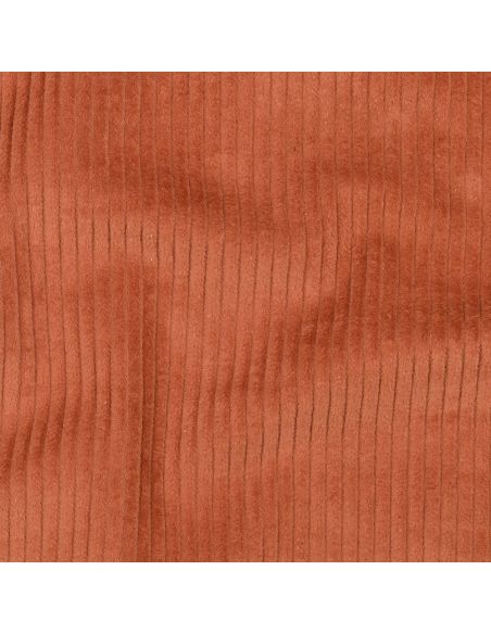Tessuto velluto a coste cotone - Terracotta