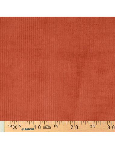 Tessuto velluto a coste cotone - Terracotta