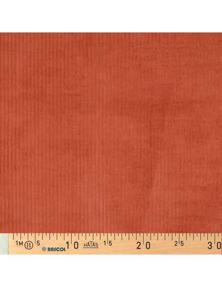 Tessuto velluto a coste cotone - Terracotta