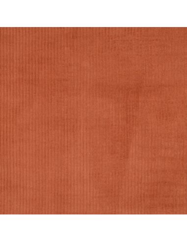 Tessuto velluto a coste cotone - Terracotta