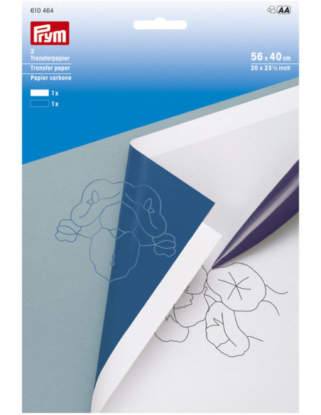 Carta carbone bianca e blu
