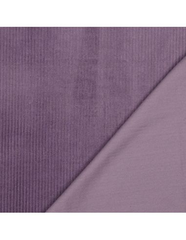 Tessuto velluto a coste di cotone - Malva