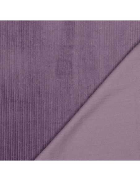 Tessuto velluto a coste di cotone - Malva