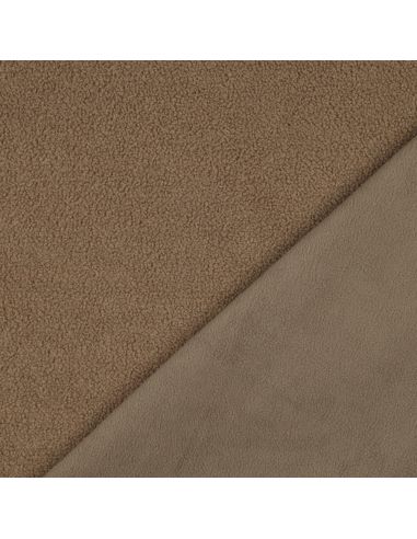 Tessuto in pile Teddy double face - Mocha