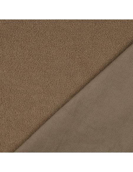 Tessuto in pile Teddy double face - Mocha