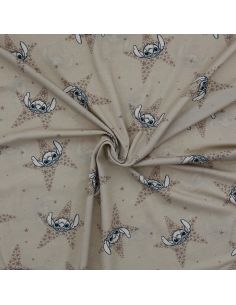 Tessuto jersey Lilo & Stitch - Stelle beige 2