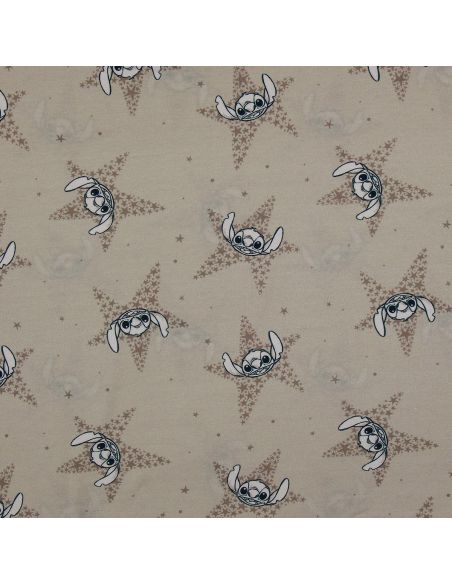 Tessuto jersey Lilo & Stitch - Stelle beige