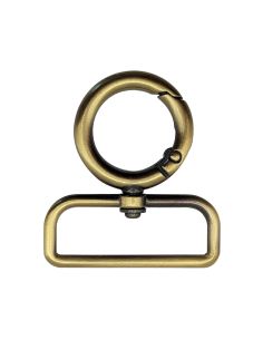 Moschettone girevole rotondo - Bronzo 40 x 20 mm