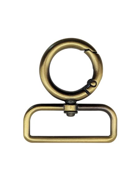 Moschettone girevole rotondo - Bronzo 40 x 20 mm