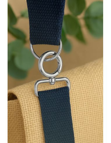 Moschettone girevole rotondo - Argento 40 x 20 mm