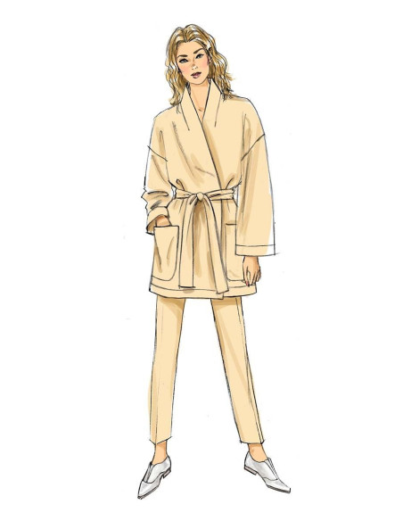 Modello di giacca, cintura e pantaloni - Vogue 9334