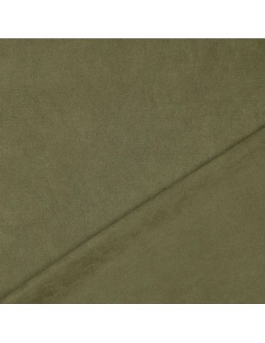 Tessuto scamosciato elasticizzato - Verde kaki chiaro