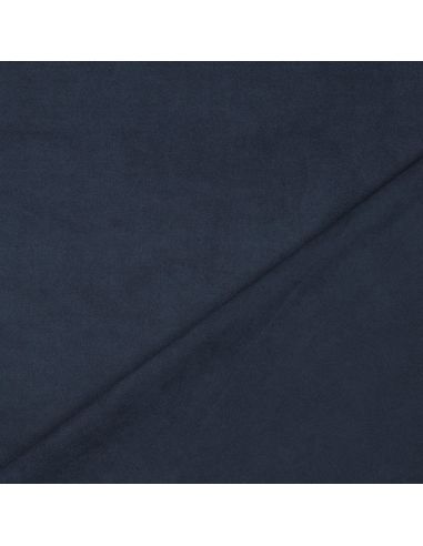 Tessuto scamosciato elasticizzato - Blu marino