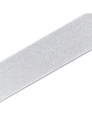 Elastico colore bianco e argento 50 mm