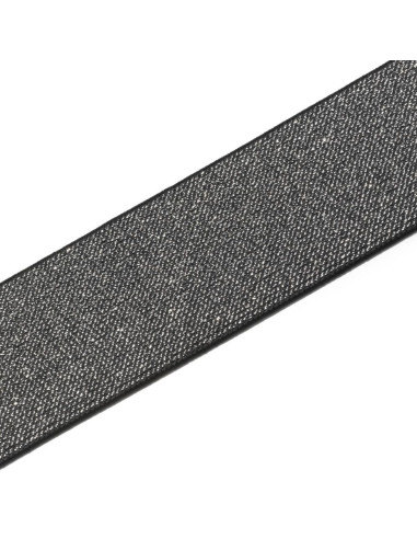 Elastico colore nero e argento 50 mm