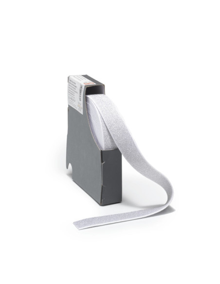 Elastico colore bianco e argento 25 mm