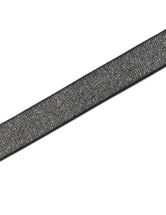 Elastico colore nero e argento 25 mm