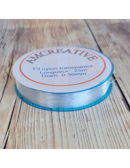 Filo di nylon per perline 0,30 mm - Trasparente