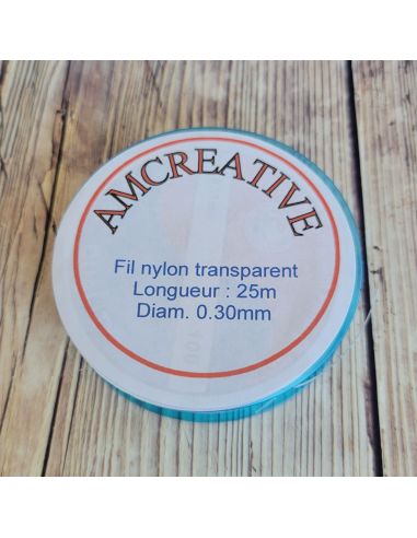 Filo di nylon per perline 0,30 mm - Trasparente