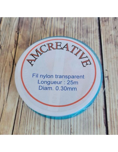 Filo di nylon per perline 0,30 mm - Trasparente