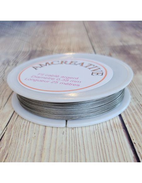Filo metallico per perline 0,38 mm - Argento